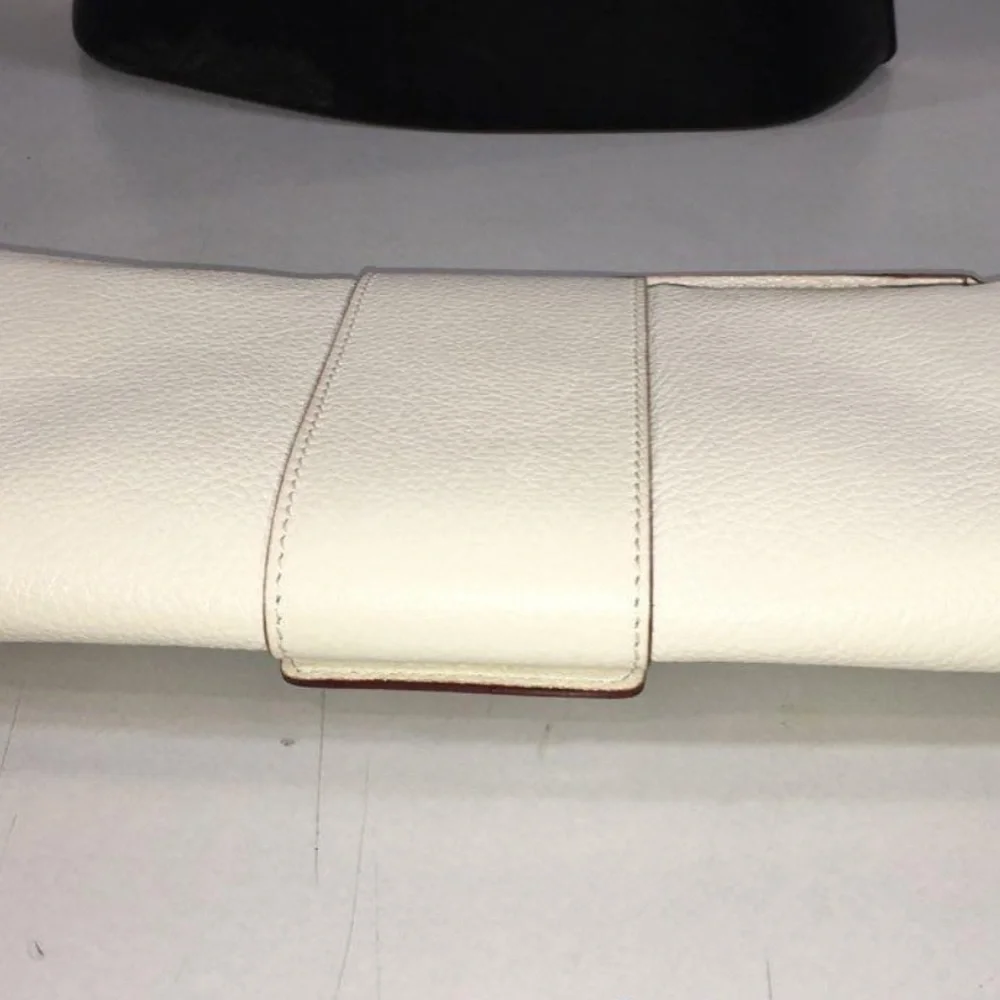 Women’s Kate Spade Turnlock Chic White Leather with Gold Chain Crossbody Bag